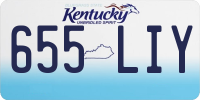KY license plate 655LIY