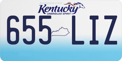 KY license plate 655LIZ