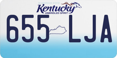 KY license plate 655LJA