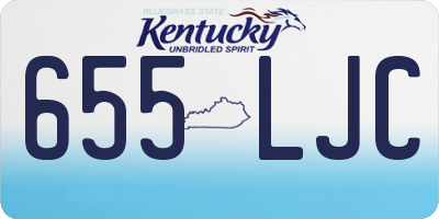 KY license plate 655LJC