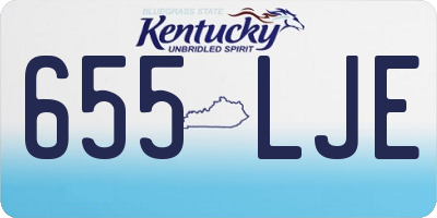 KY license plate 655LJE