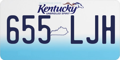 KY license plate 655LJH