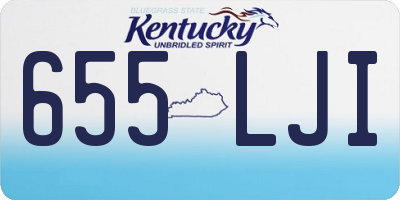 KY license plate 655LJI