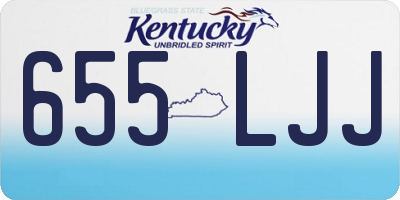KY license plate 655LJJ