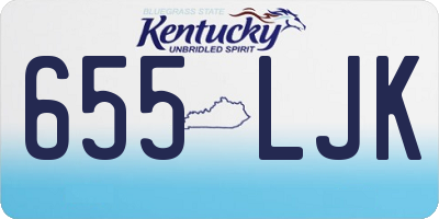 KY license plate 655LJK