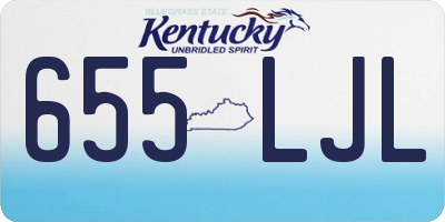 KY license plate 655LJL