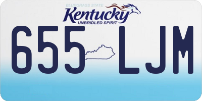 KY license plate 655LJM