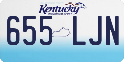 KY license plate 655LJN