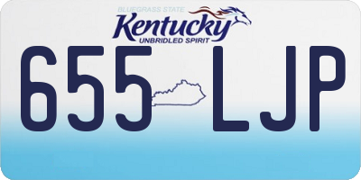 KY license plate 655LJP