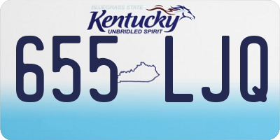 KY license plate 655LJQ