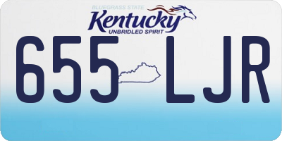 KY license plate 655LJR