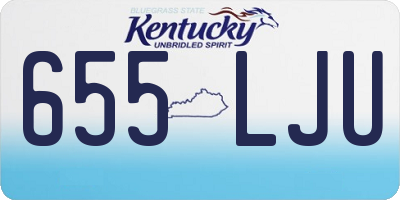 KY license plate 655LJU