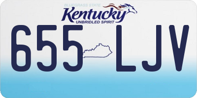 KY license plate 655LJV