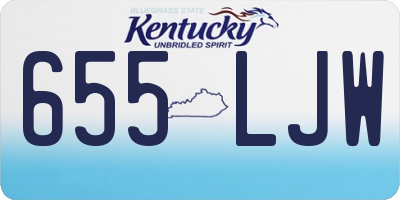 KY license plate 655LJW