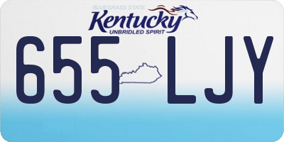 KY license plate 655LJY