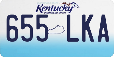 KY license plate 655LKA