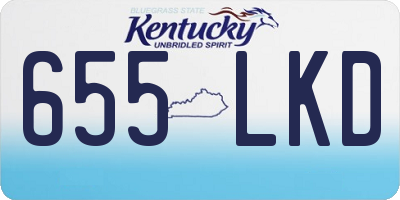 KY license plate 655LKD