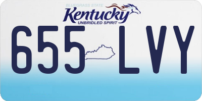 KY license plate 655LVY