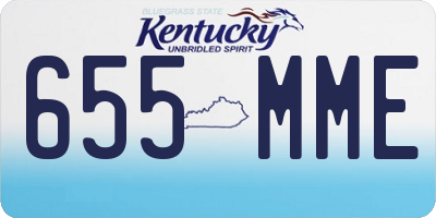 KY license plate 655MME