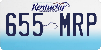 KY license plate 655MRP