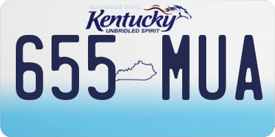 KY license plate 655MUA