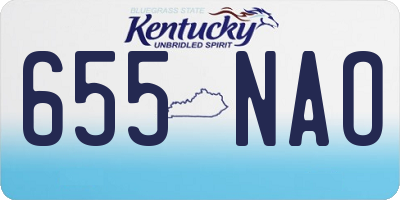 KY license plate 655NAO