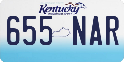 KY license plate 655NAR