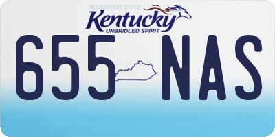 KY license plate 655NAS