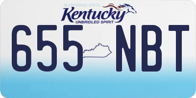 KY license plate 655NBT
