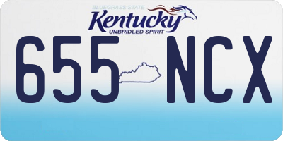 KY license plate 655NCX