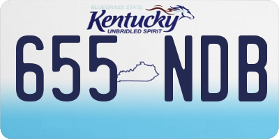 KY license plate 655NDB