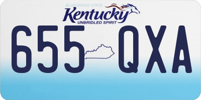 KY license plate 655QXA