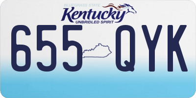 KY license plate 655QYK