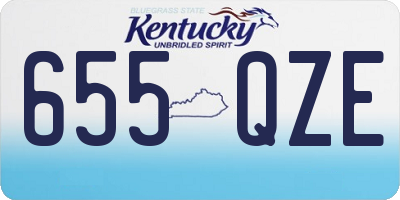 KY license plate 655QZE