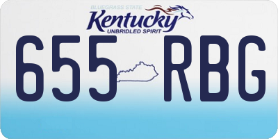 KY license plate 655RBG