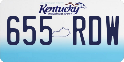 KY license plate 655RDW
