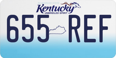 KY license plate 655REF