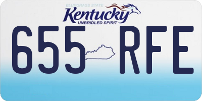 KY license plate 655RFE