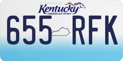 KY license plate 655RFK