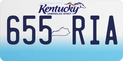KY license plate 655RIA