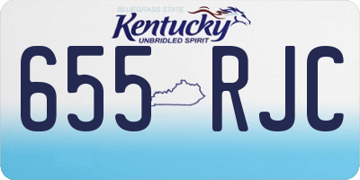 KY license plate 655RJC