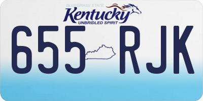 KY license plate 655RJK