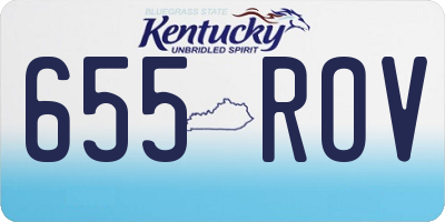 KY license plate 655ROV