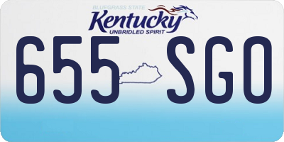 KY license plate 655SGO