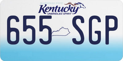 KY license plate 655SGP