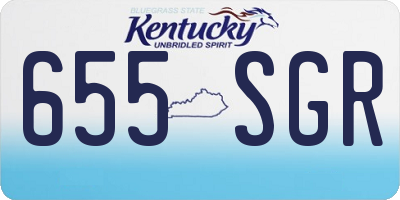 KY license plate 655SGR