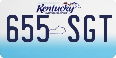 KY license plate 655SGT