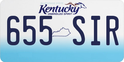 KY license plate 655SIR