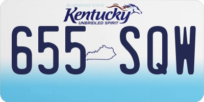 KY license plate 655SQW