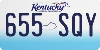 KY license plate 655SQY